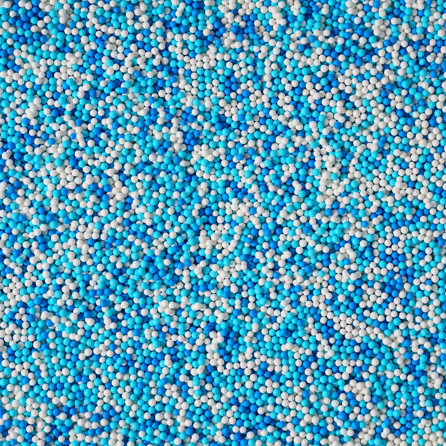 Blue Edible Pearl Sprinkles 2mm, Blue and White Sprinkles, Nonpareils Sprinkle for Cupcakes, Cakes, Donuts, Cookies, and Ice Cream(120g/4.23oz)