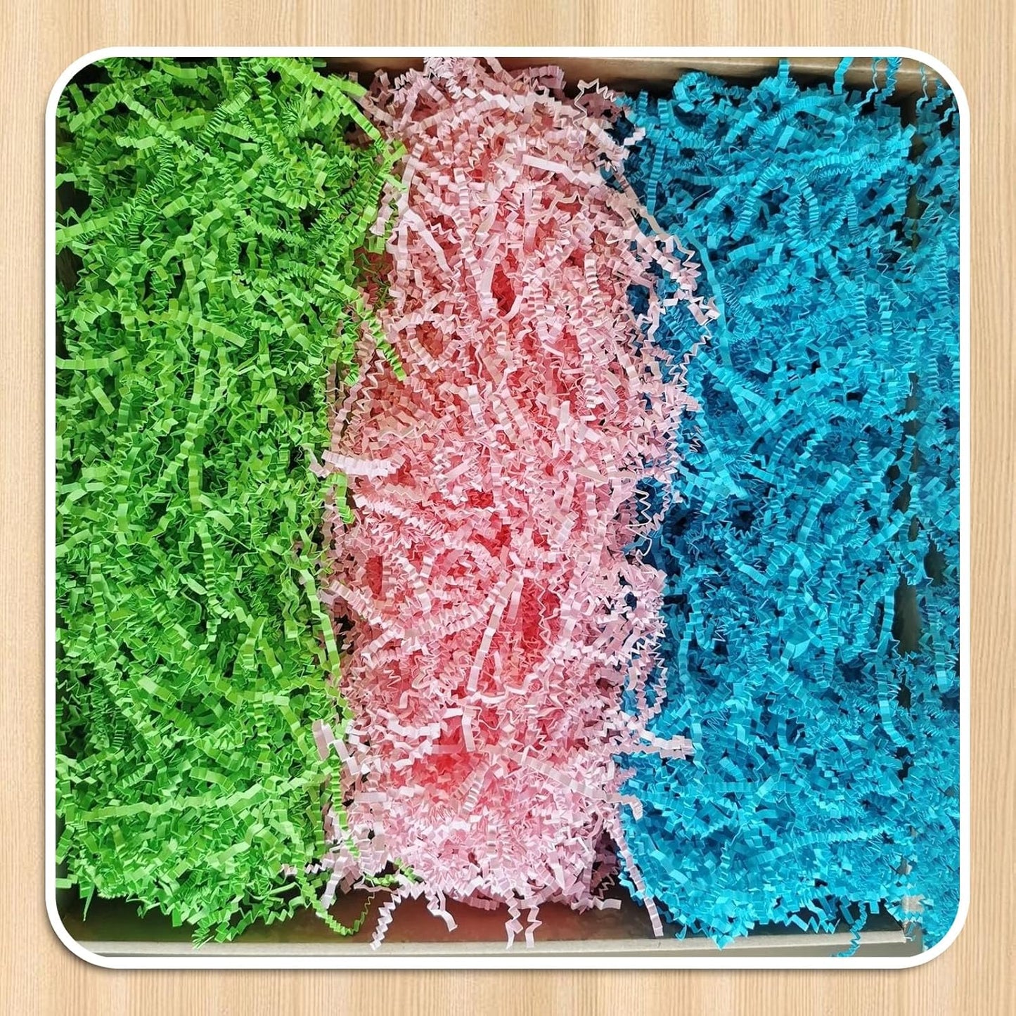 1 LB Deep Blue Crinkle Cut Paper Shred Filler Great for Gift Wrapping, Deep Blue Basket Fillers, Birthday, Gift Wrapping, Anniversary, Halloween Thanksgiving Christmas Party Decor Filling Supplies