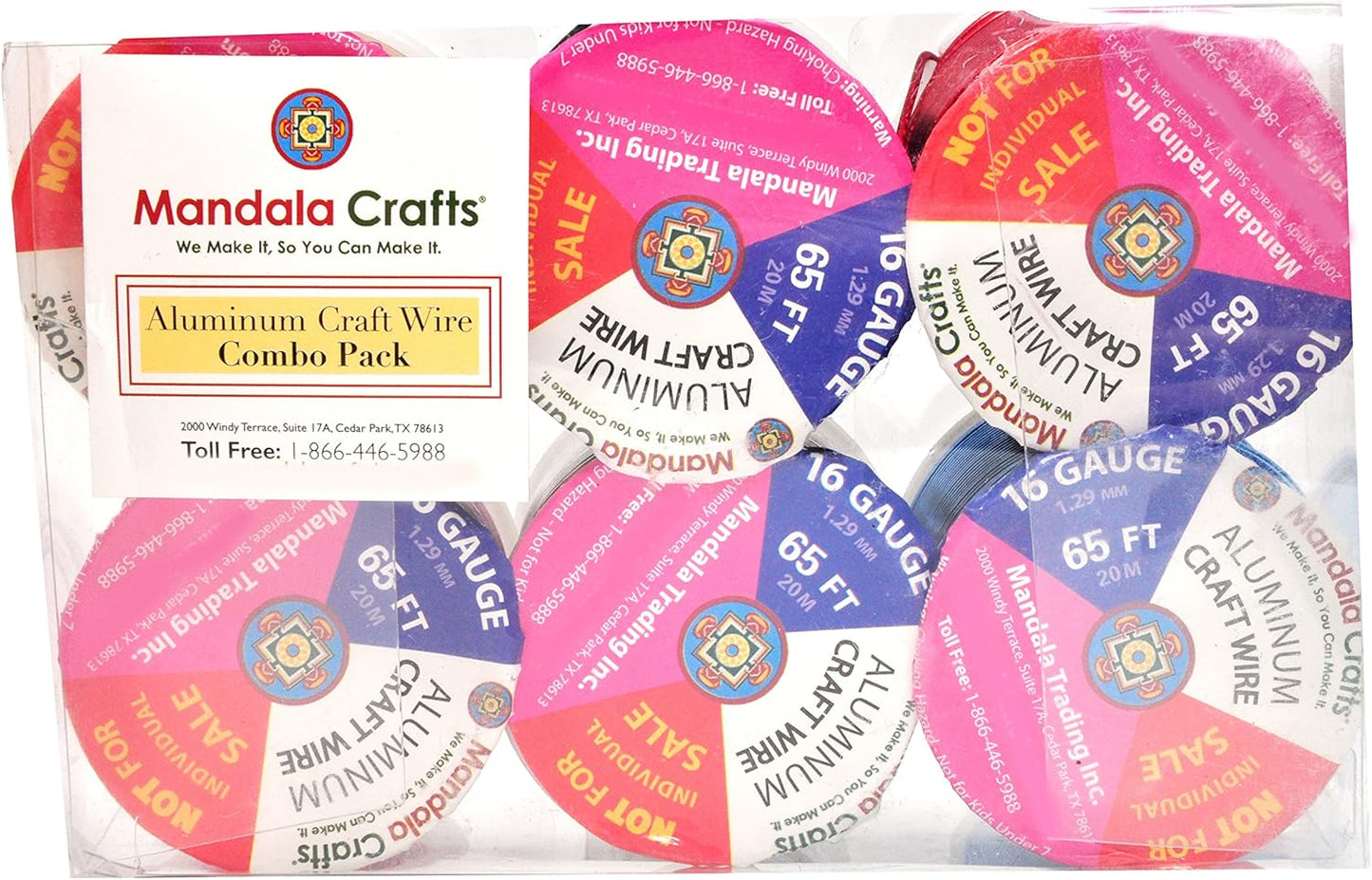 Mandala Crafts 16 Gauge Anodized Aluminum Craft Wire for Jewelry Making – 390 FT Colored Flexible Silver Black Wire - Bendable for Bonsai Armature Crafting Sculpting