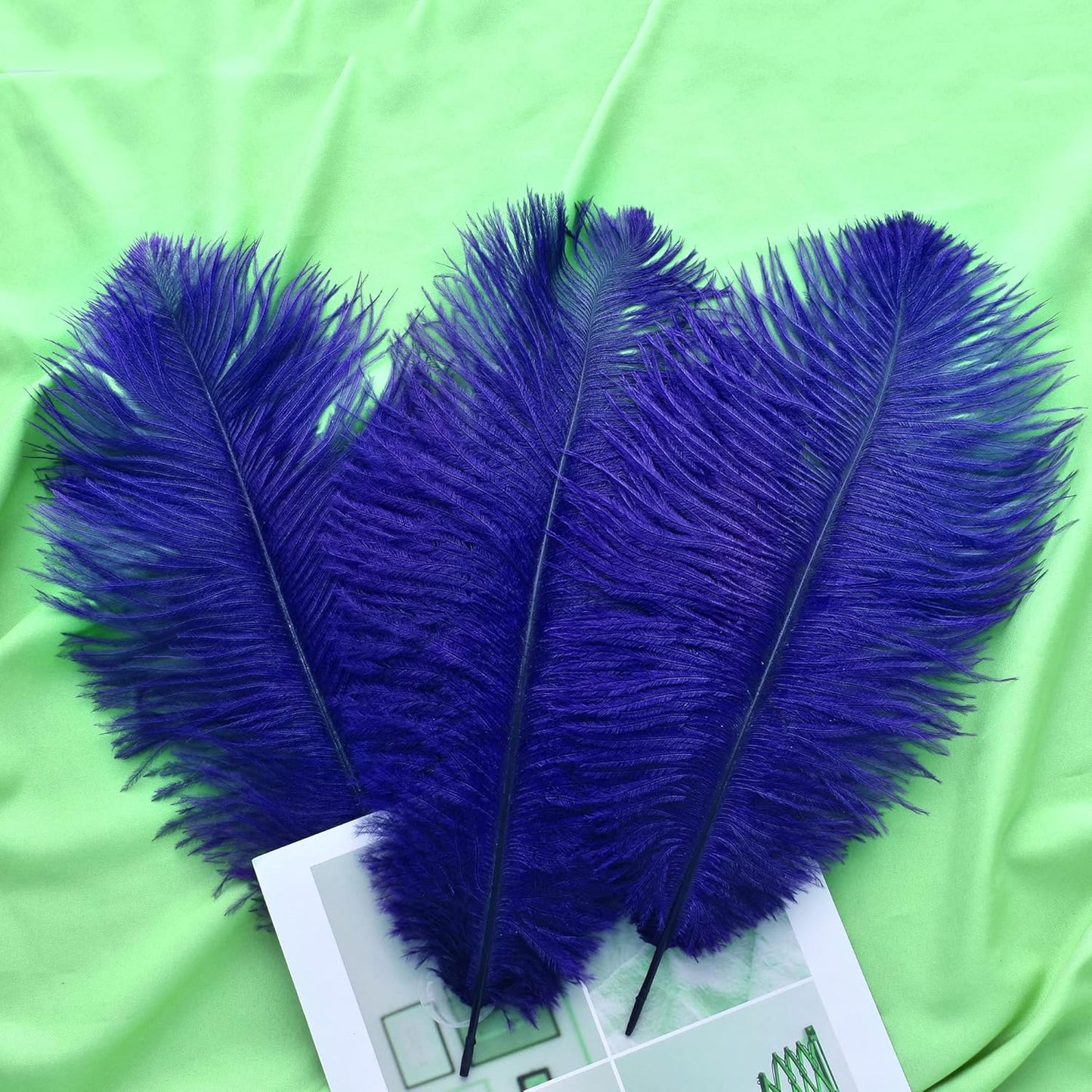 Ballinger Royal Blue Ostrich Feathers - 24Pcs 12-14inch Craft Feathers for Party Centerpieces, Flower Arrangement and Home Decor