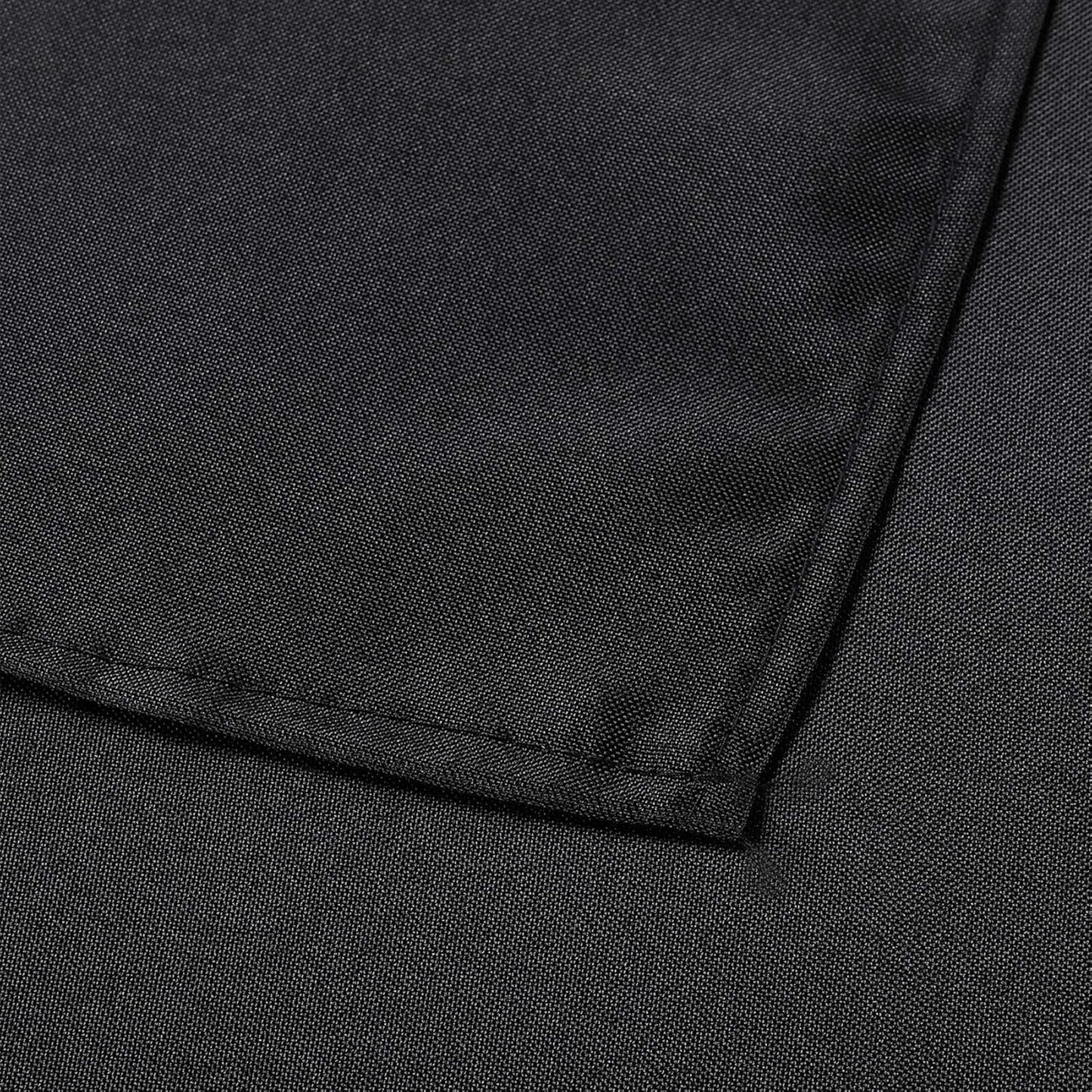 Ascoza 12pack 60x120 Inch Black Rectangular Tablecloth 6 Feet Table Cloth in Polyester Fabric for Wedding/Banquet/Restaurant/Parties