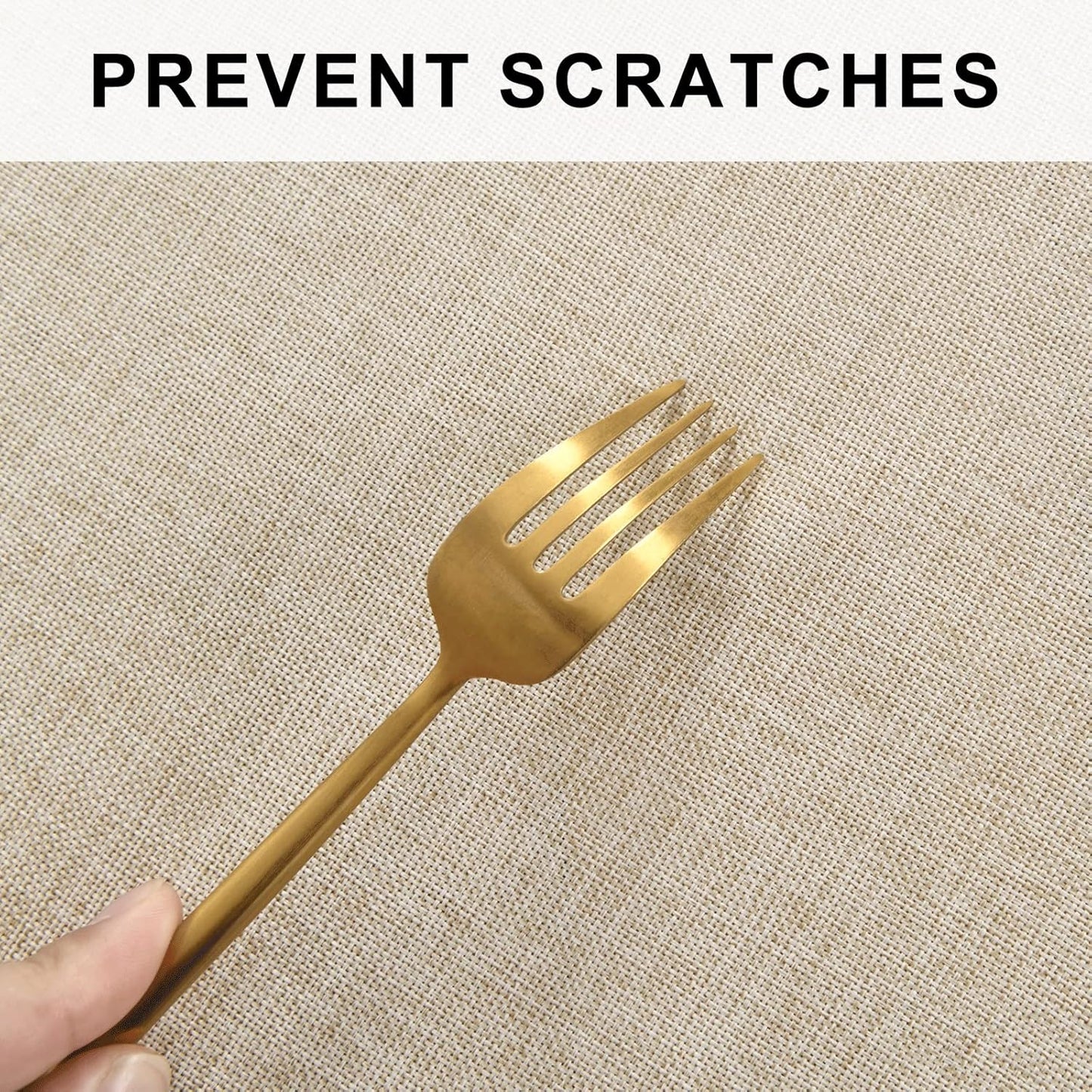 Hiasan Round Linen Tablecloth 40 Inch - Wrinkle and Stain Resistant Washable Polyester Fabric Table Cloth for Dining Room Kitchen Party, Beige