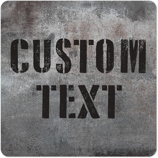 Custom Sign, Custom Street Sign, 11 Font Colors, 13 Font Styles, 4 Hole Options, 22 Sizes, 30x30 Inches, Rust Free DiBound, Fade Resistant, Made in USA by My Sign Center (Grunge Metal)