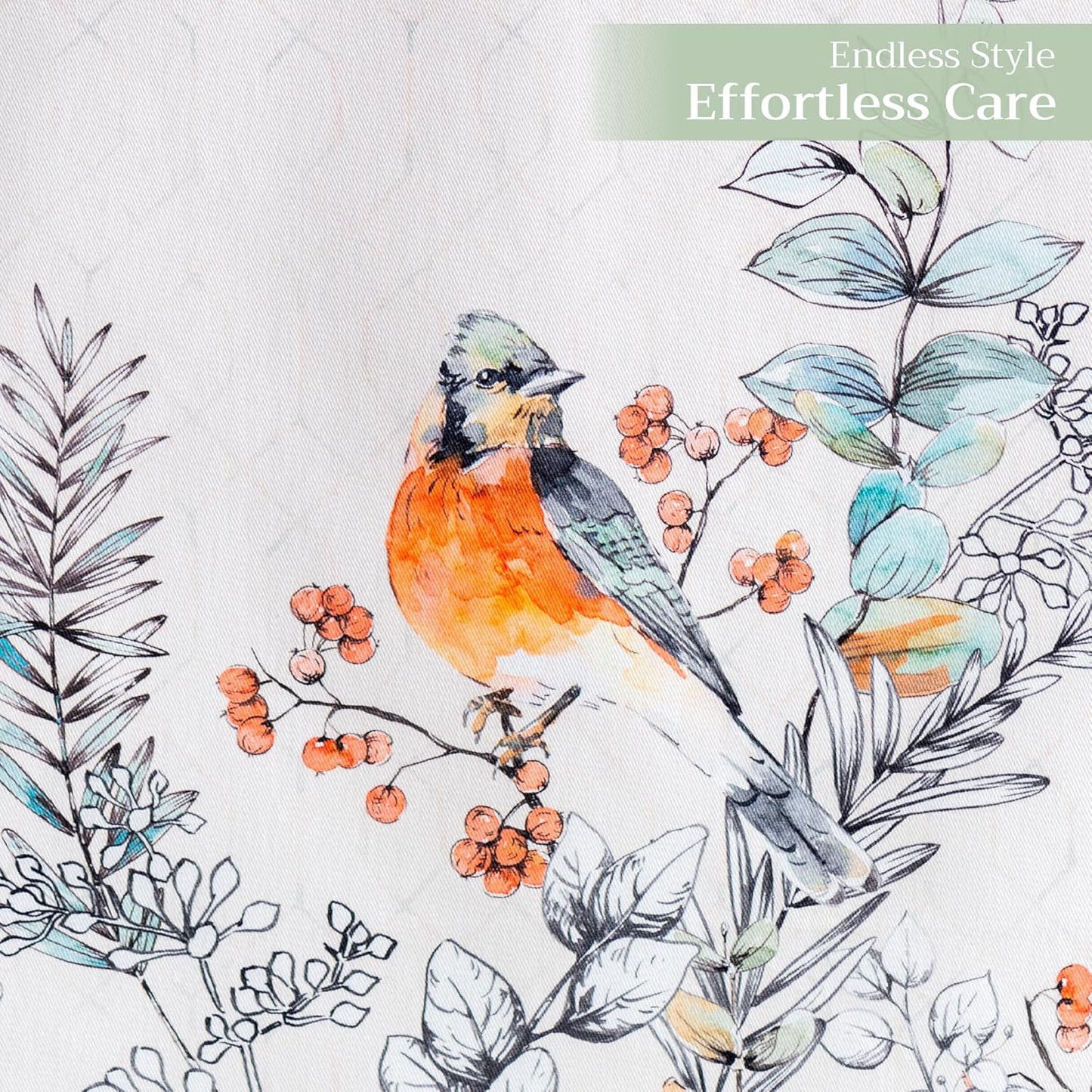 Maison d' Hermine Table Runner 100% Cotton Single Layer Table Runners 108 inches Long for Thanksgiving Christmas Decorations Home Kitchen Dining Party Wedding (Whitish Shabby Chique, 14.5" x 108")