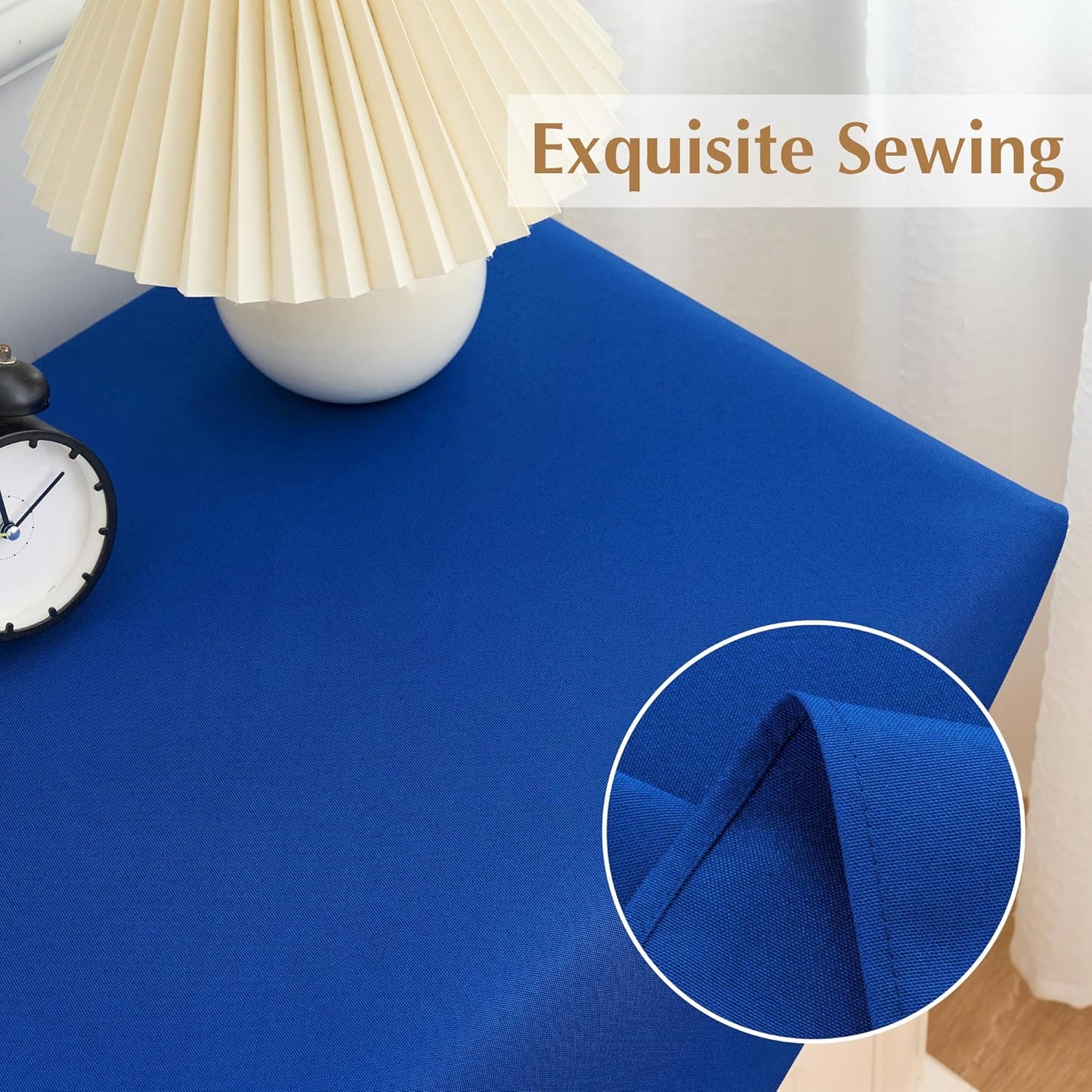 2 Pack Small Square Table Cloth 24X24 Inch Royal Blue Tablecloth Washable Polyester Solid Table Cover for Night Stand End Table Side Table Outdoor Indoor