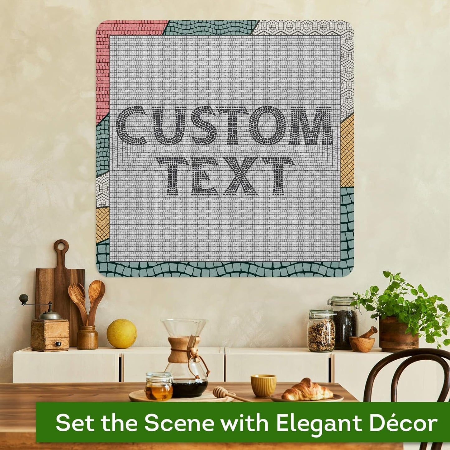 Custom Sign, Custom Street Sign, 11 Font Colors, 13 Font Styles, 4 Hole Options, 22 Sizes, 24x24 Inches, Rust Free DiBound, Fade Resistant, Made in USA by My Sign Center (Fauxsaic 2)