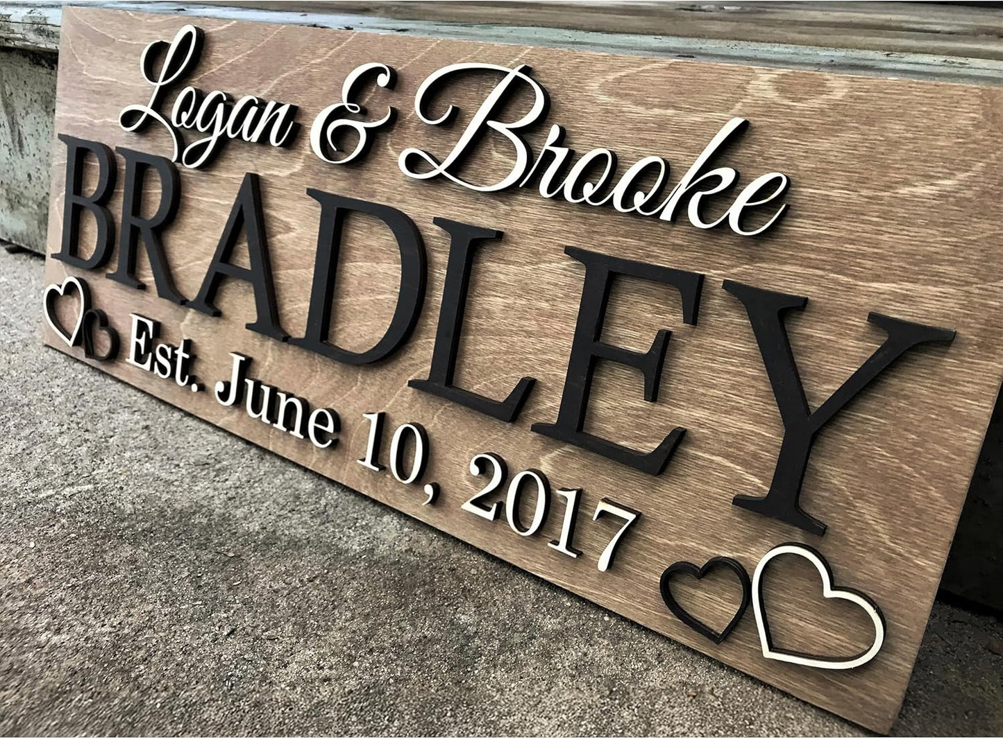 Personalized Wedding Gift – Custom Wood Last Name Established Sign, Family Name Sign, Wooden Sign, Couples Gift, 5 Year Anniversary