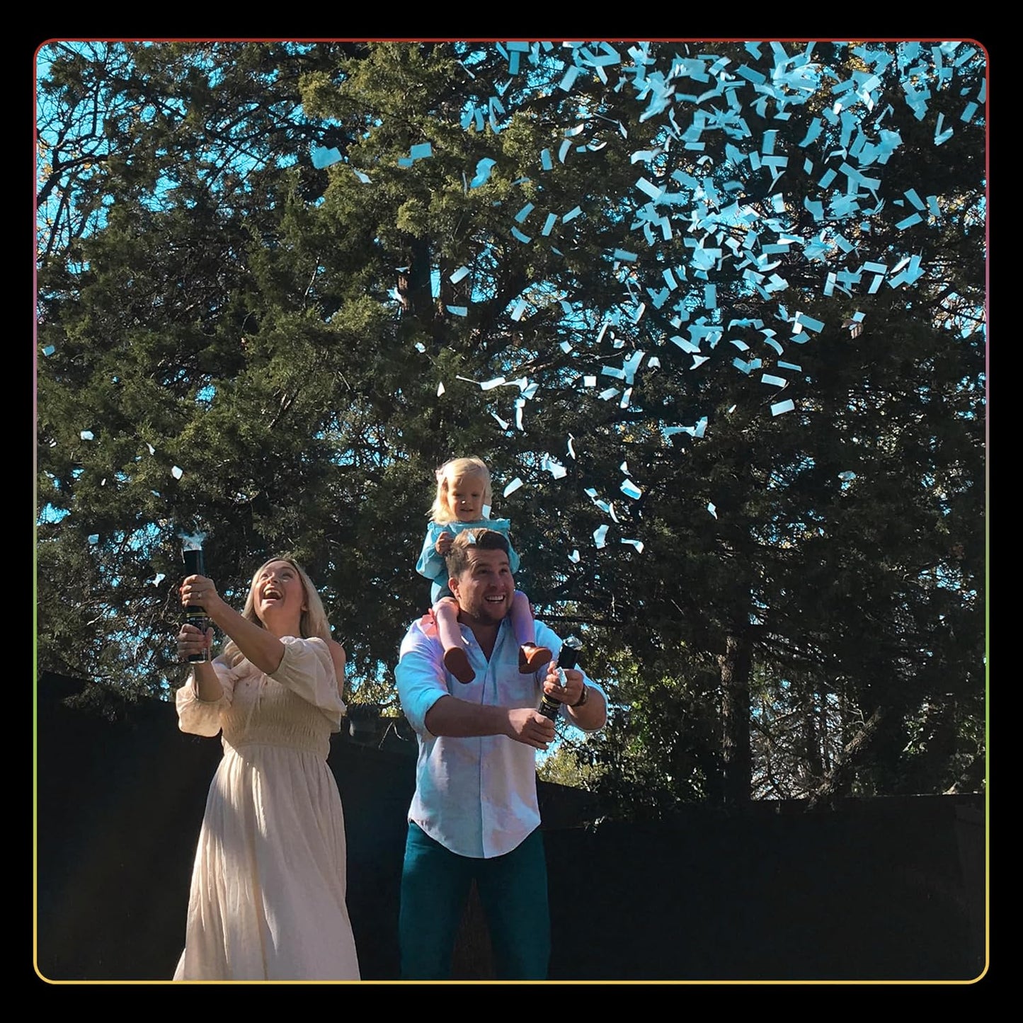 Turquoise Color Biodegradable Confetti - Rectangular Fluttering Tissue Paper Confetti for Cannon and Launcher use – Best for Wedding, Parties, Concerts and Live Events - 1 lb, 16 oz