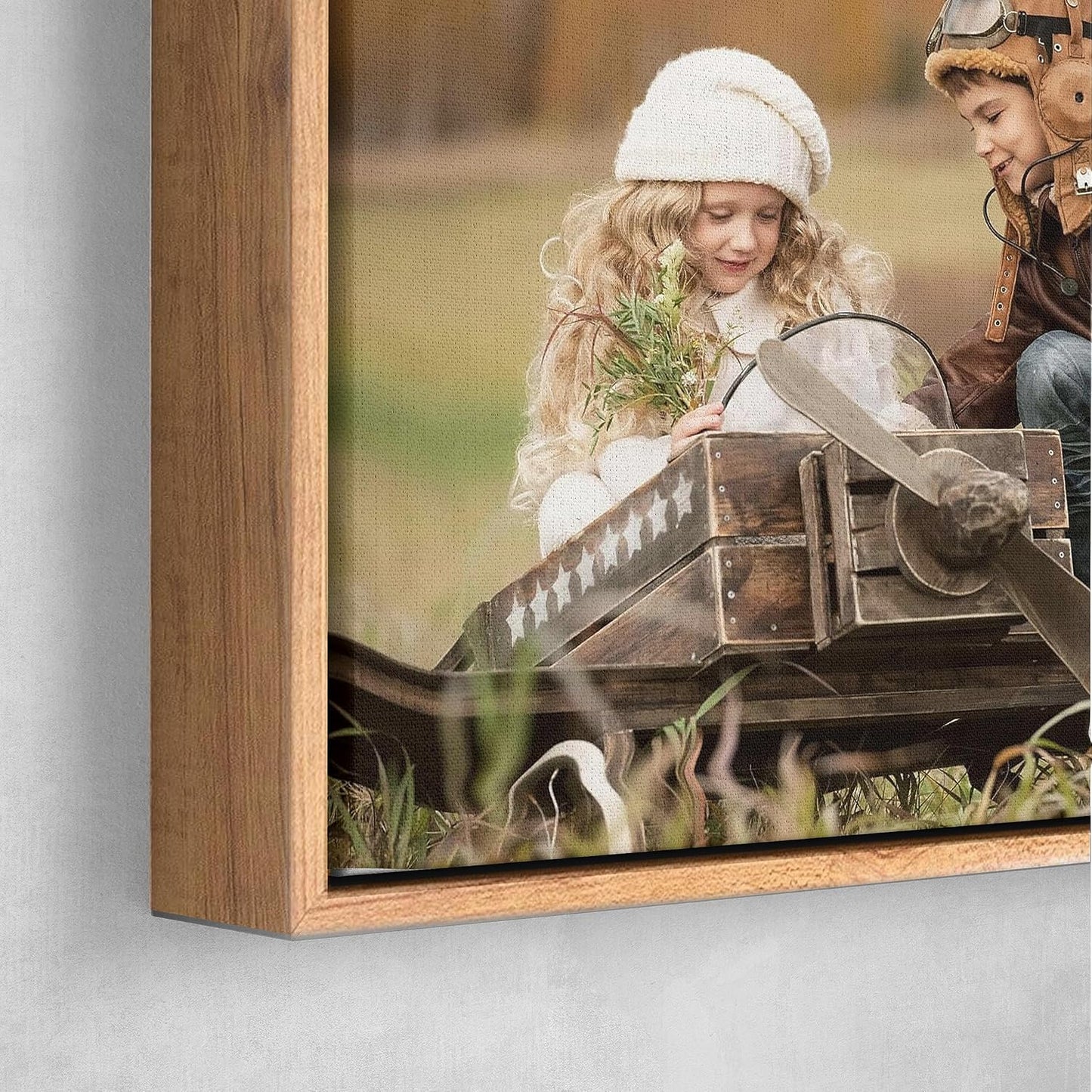 Personalized Custom Canvas Prints: Photo On Canvas (Light Brown, 16x16) Transform Your Photos into Stunning Framed Wall Art Digitally Printed Photo To Canvas Ideal for Home Decor, Gifts Keepsakes.