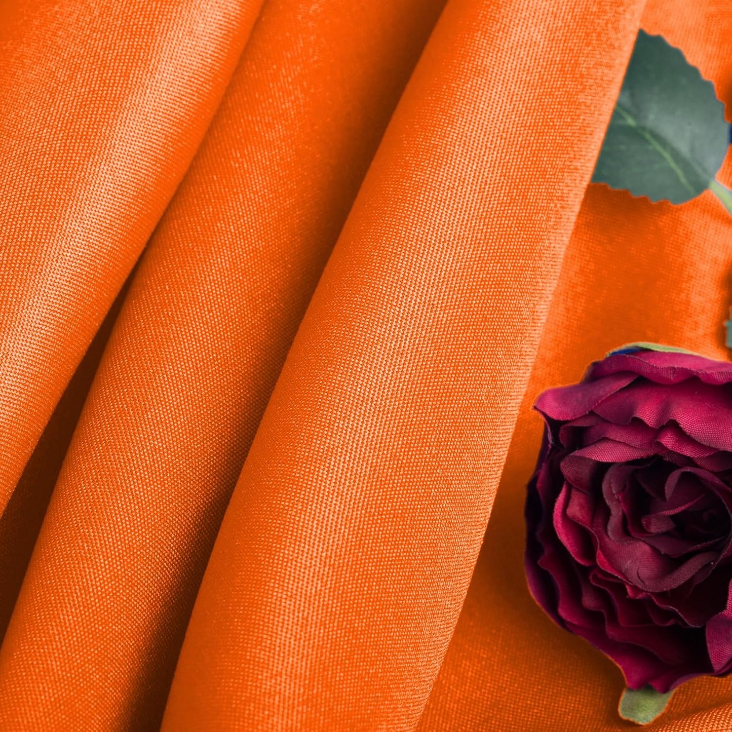 Ascoza 2pack 70 Inch Orange Round Tablecloth in Washable Polyester Fabric for Wedding/Banquet/Restaurant/Parties