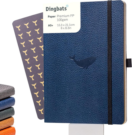 Dingbats A5 Wildlife Dotted Notebook Journal - Premium Vegan Leather Softcover Executive Journal for Women & Men - Work, Note Taking, Writing & Travel