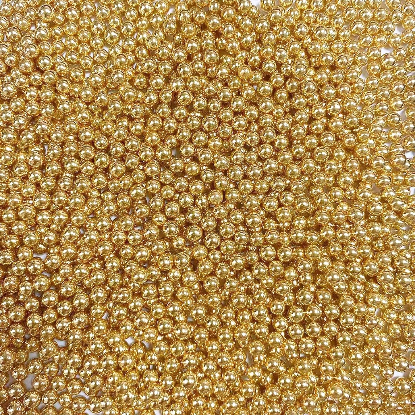 Sentovac 4mm Gold Pearl Sprinkles Edible Cake Decorating Sugar Candy Cookie Cake Cupcake Topper Ice Cream Baking Decorations Halloween Christmas Valentines Wedding Supplies