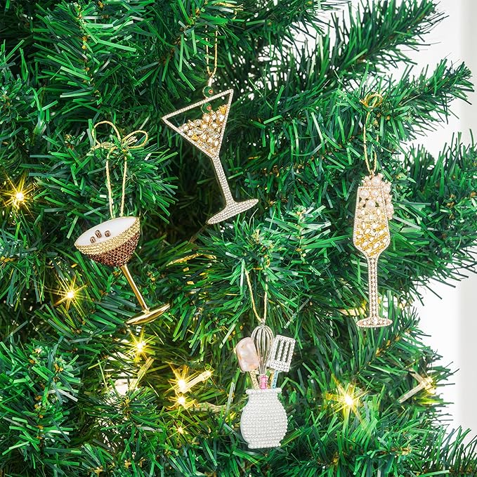 2025 Christmas Kitchen Ornaments,Hanging Cooking Gift for Christmas Tree Decorations, Kitchen Keepsake Gifts for Sisters Mom Grandma Women