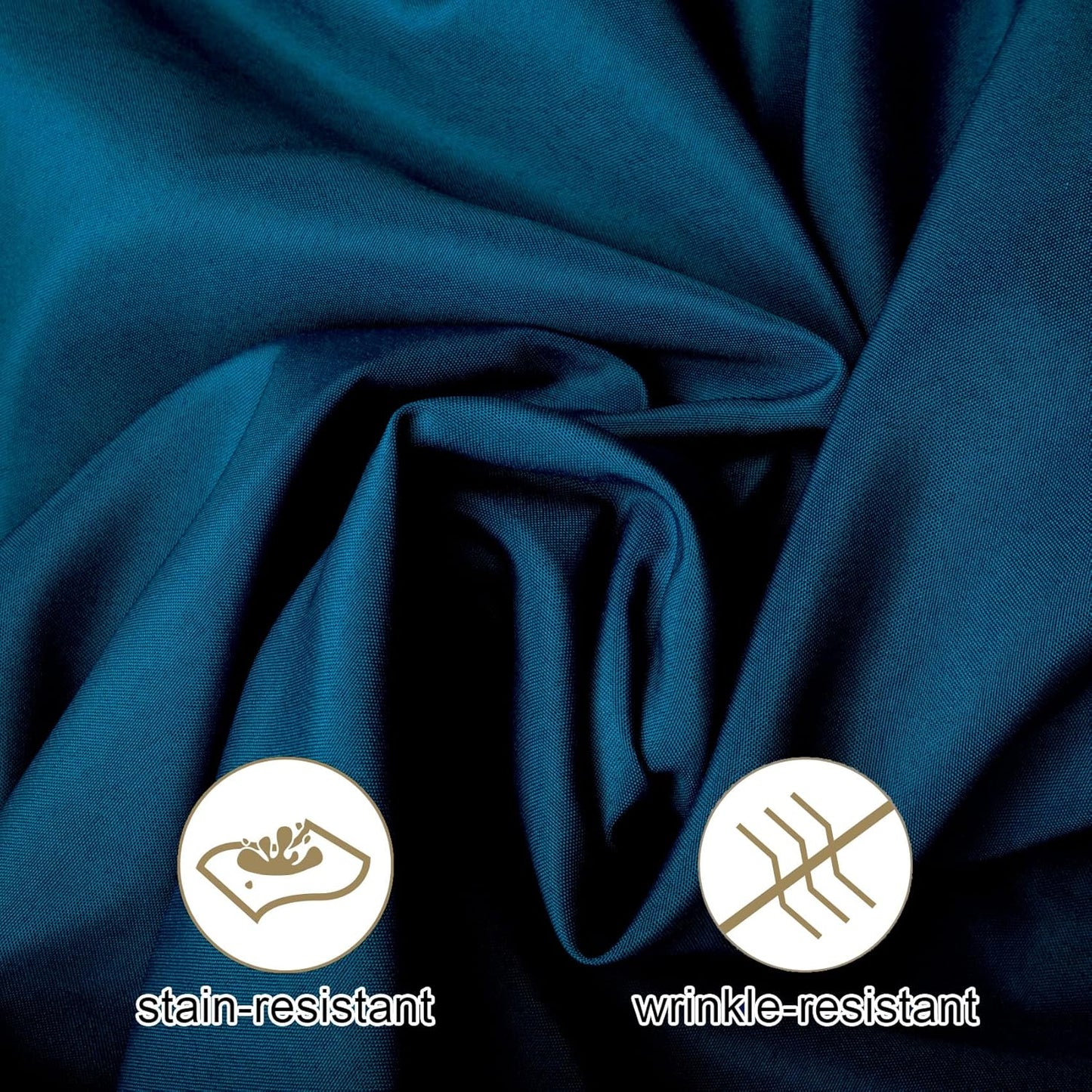 Ascoza 2pack 60x102 Inch Peacock Blue Rectangular Tablecloth 6 Feet Table Cloth in Polyester Fabric for Wedding/Banquet/Restaurant/Parties