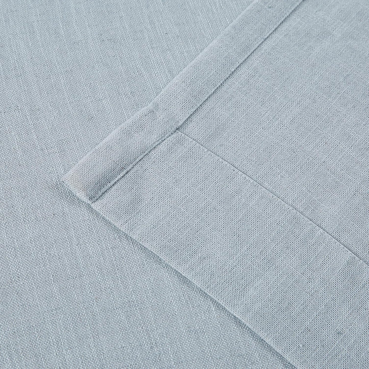 Vision Home Blue Grey Pinch Pleated Semi Sheer Curtains Textured Linen Blended Light Filtering Window Curtains 108 inch for Living Room Bedroom Pinch Pleat Drapes with Hooks 2 Panels 9ft 40" Wx108 L