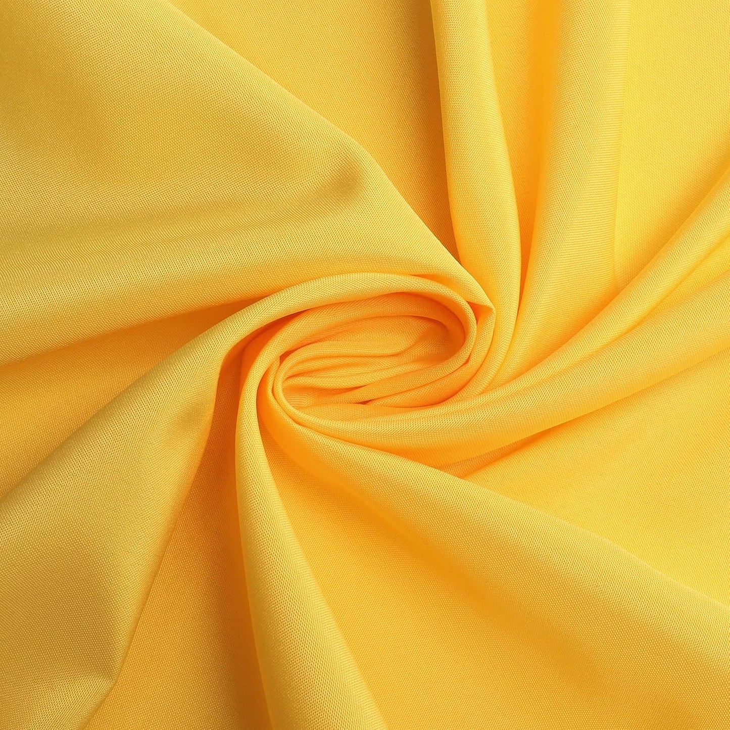 sancua Round Tablecloth - 108 Inch - Water Resistant Spill Proof Washable Polyester Table Cloth Decorative Fabric Table Cover for Dining Tables, Buffet Parties and Camping, Yellow