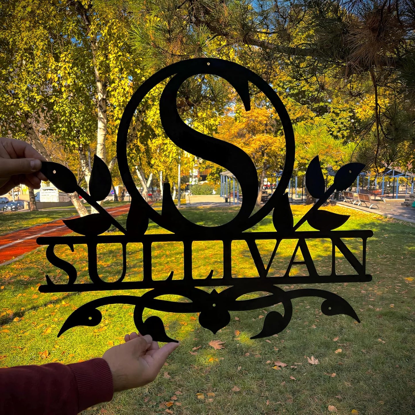 Personalized Metal Name Signs, Split Letter Monogram Wall Decor, Custom Last Name Sign, Family Name Sign for Outdoor, Personalized Wedding Gift, Garden Decor, Metal Wall Art, Housewarming Gift