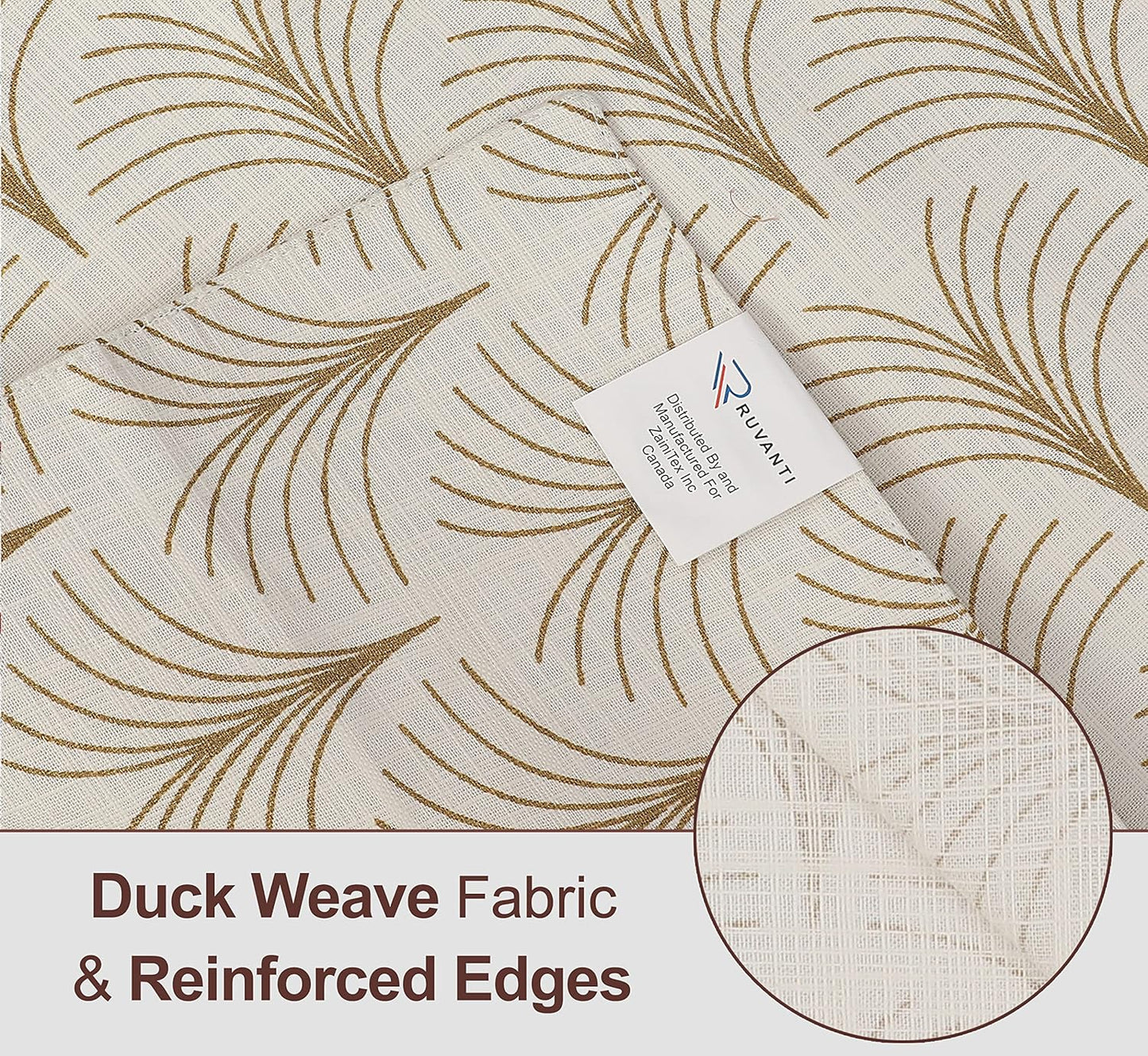 Ruvanti 100% Cotton Table Runner 90 Inches Long, Non-Slip, Stain Resistant, Washable & Reusable Table Runners Perfect for Wedding, Parties, Christmas, Holiday, in-Door use - Luminous