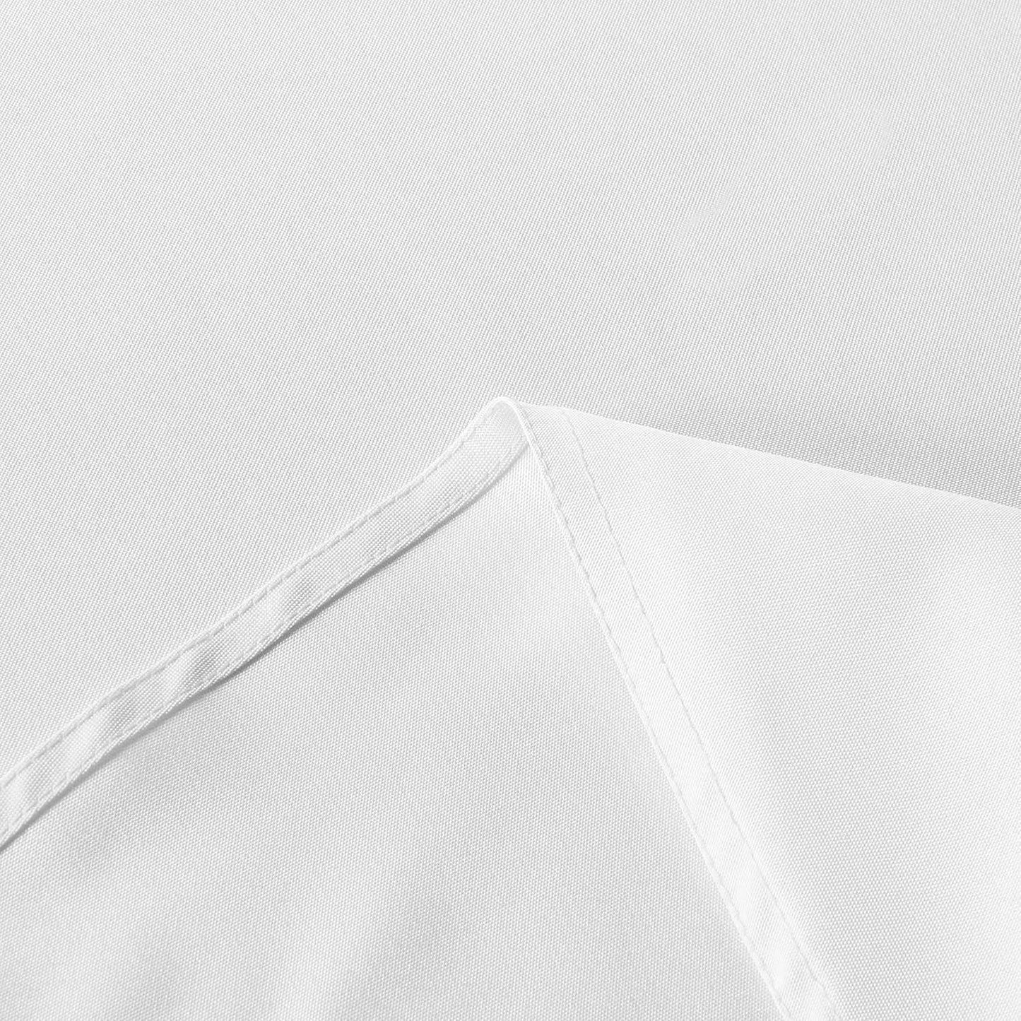 sancua Round Tablecloth - 80 Inch - Water Resistant Spill Proof Washable Polyester Table Cloth Decorative Fabric Table Cover for Dining Tables, Buffet Parties and Camping, White