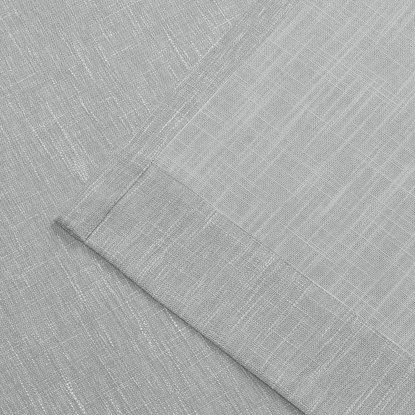 Vision Home Gray Pinch Pleated Semi Sheer Curtains Textured Light Filtering Window Curtains 72 inches for Living Room Bedroom Silver Grey Pinch Pleat Drapes with Hooks Back Tabs 2 Panels 40" Wx72 L