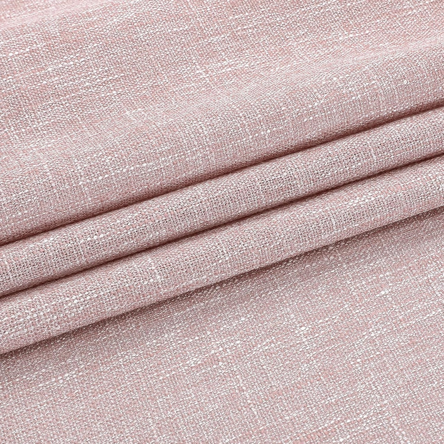 Vision Home Pink Pinch Pleated Semi Sheer Curtains for Girls Bedroom Living Room Textured Light Filtering Window Curtains 112 inch Rayon Blended Pinch Pleat Pink Drapes with Hooks 2 Panels 40"Wx112"L