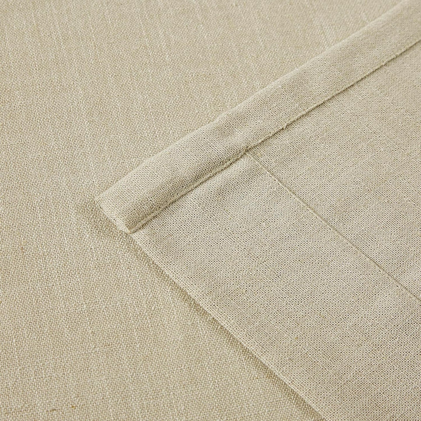 Vision Home Sand Pinch Pleated Semi Sheer Curtains Textured Linen Blended Light Filtering Window Curtains 120 inch for Living Room Bedroom Pinch Pleat Drapes with Hooks 10ft 2 Panels 40" Wx120 L