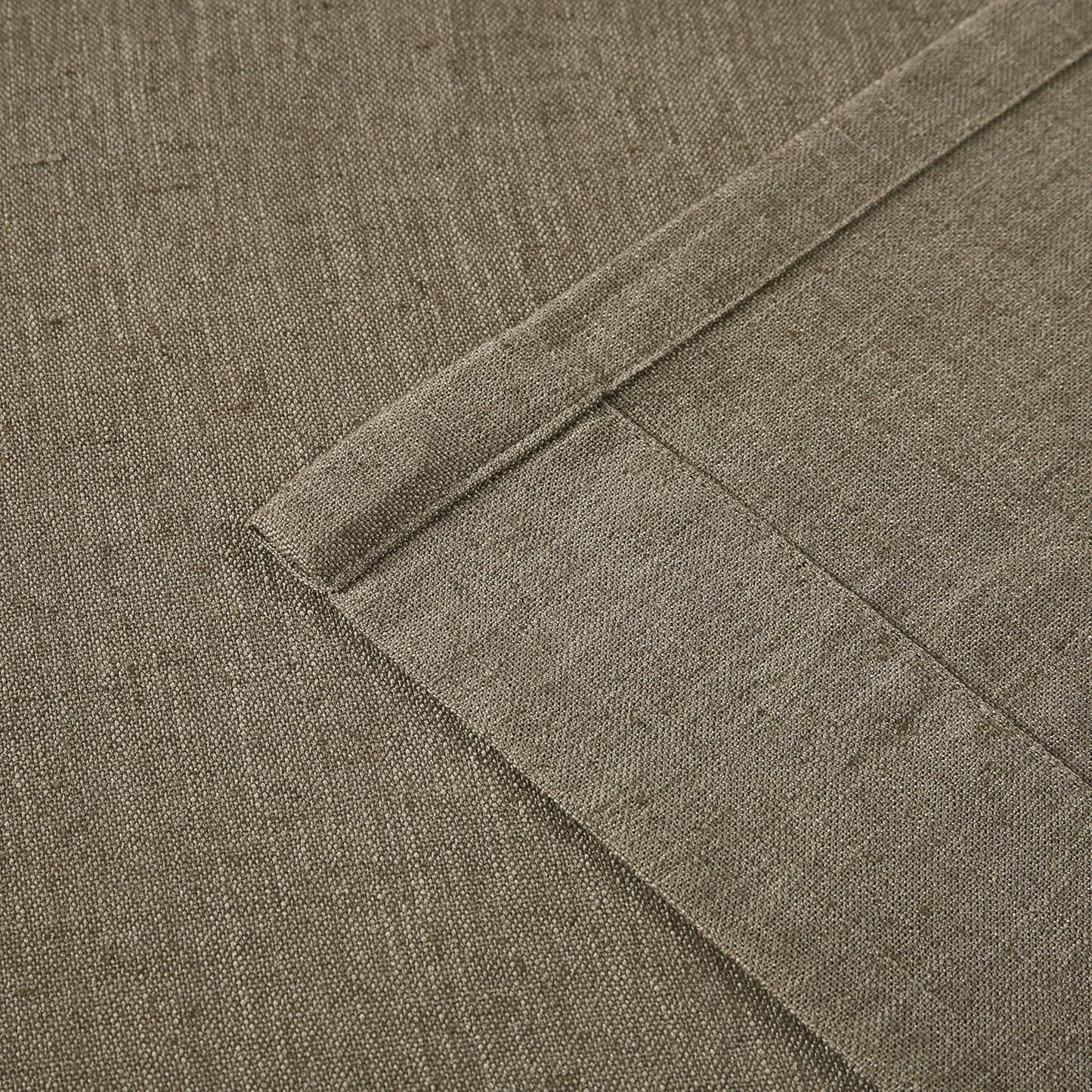 Vision Home Brown Pinch Pleated Semi Sheer Curtains Textured Linen Blended Light Filtering Window Curtains 112 inch for Living Room Bedroom Pinch Pleat Drapes with Hooks 2 Panels 40" Wx112 L