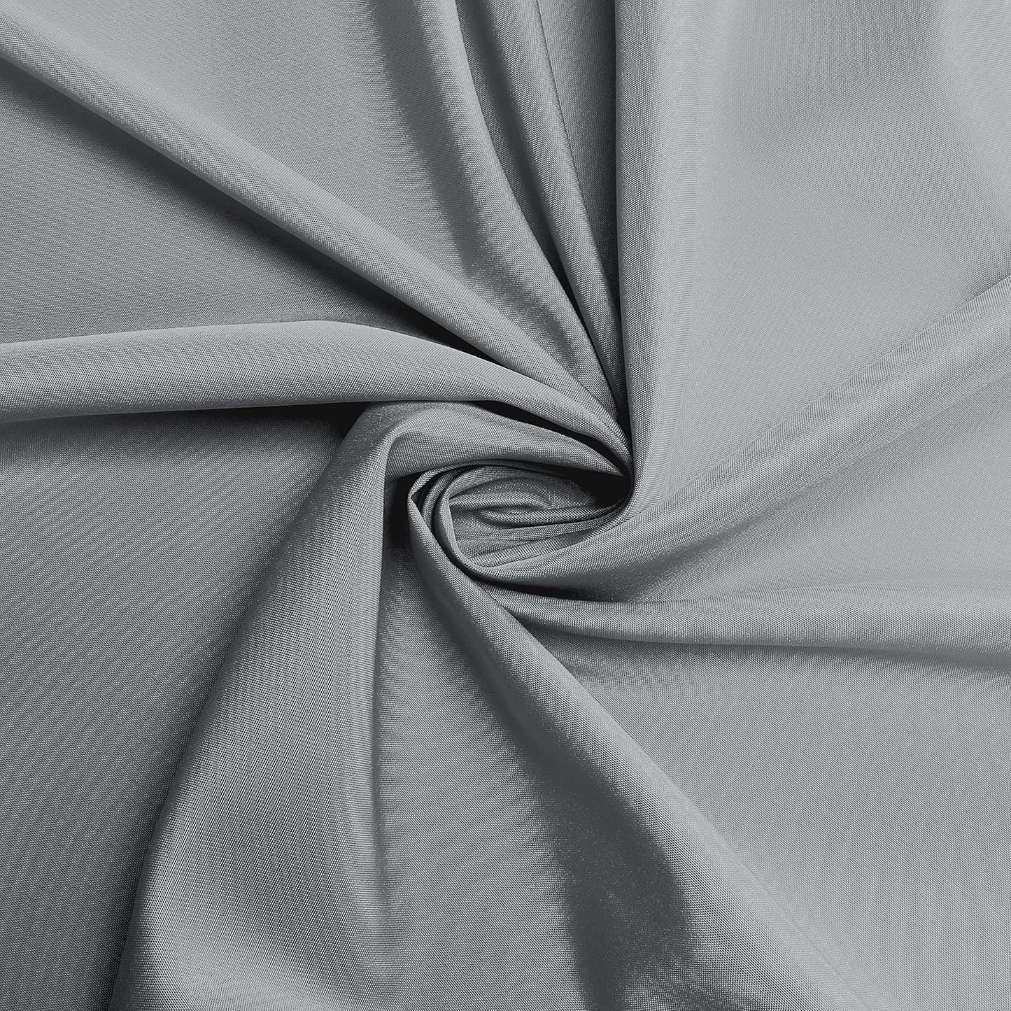 sancua Round Tablecloth - 108 Inch - Water Resistant Spill Proof Washable Polyester Table Cloth Decorative Fabric Table Cover for Dining Tables, Buffet Parties and Camping, Silver Grey