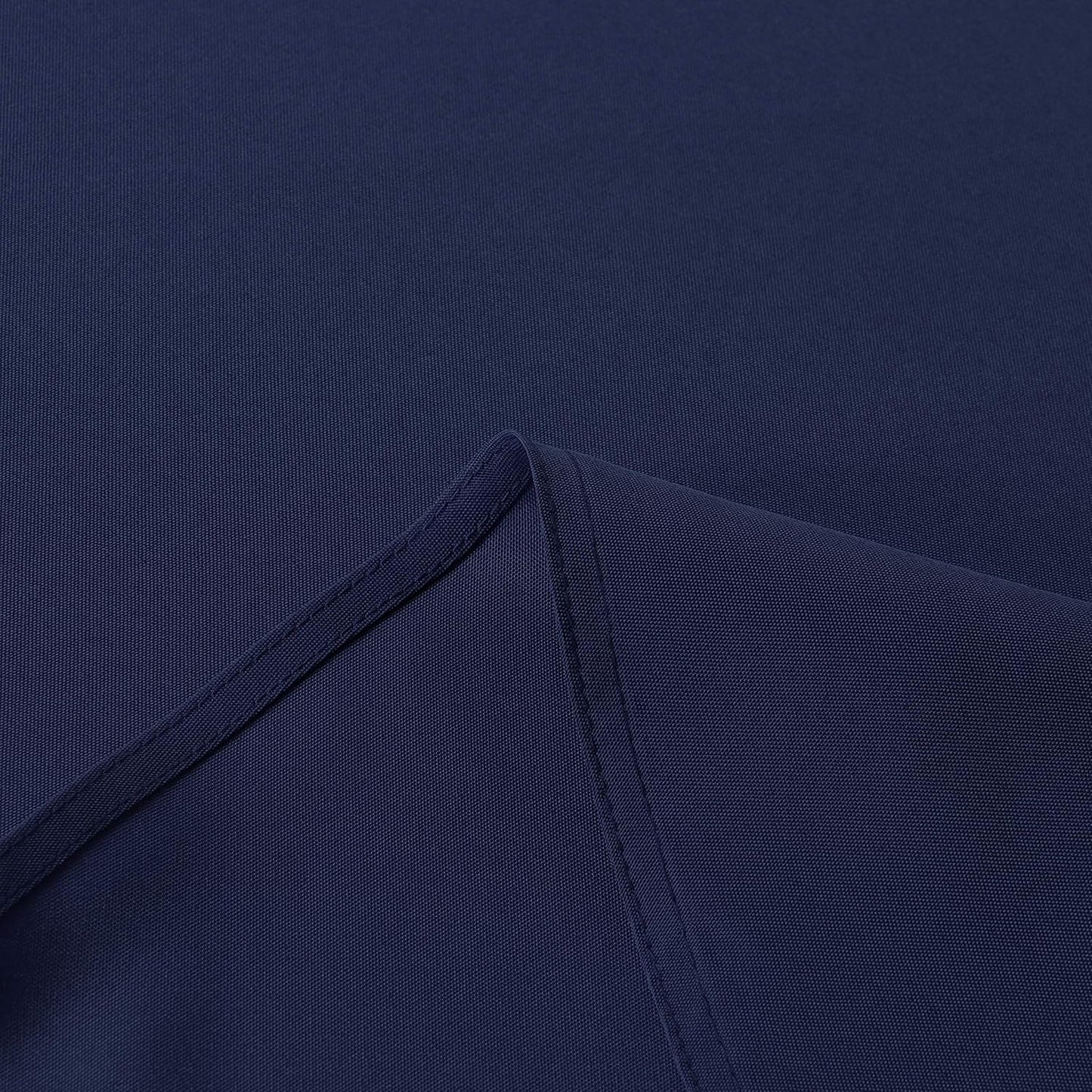 sancua Round Tablecloth - 90 Inch - Water Resistant Spill Proof Washable Polyester Table Cloth Decorative Fabric Table Cover for Dining Tables, Buffet Parties and Camping, Navy